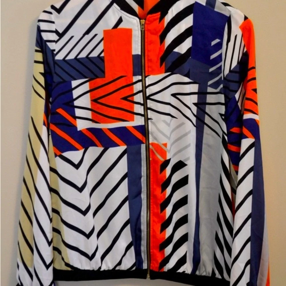 Abstract pattern bomber jacket - Picture 2 of 5